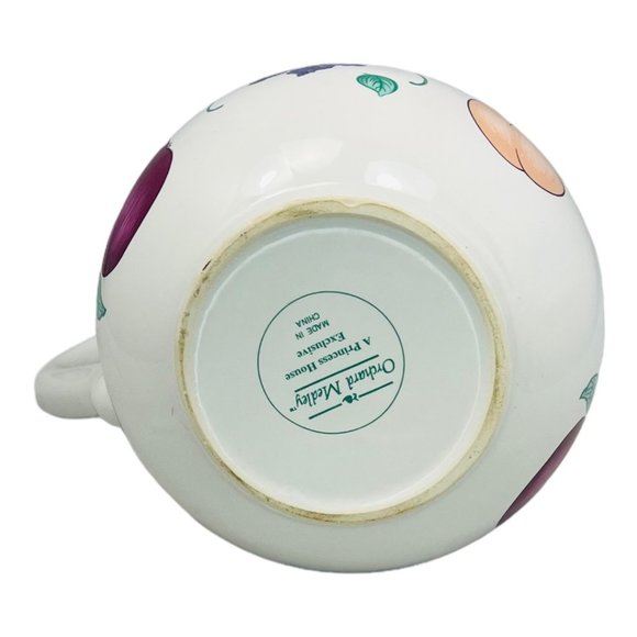 Orchard Medley by Princess House Vintage Ceramic Pitcher Fruit Pattern - Picture 9 of 10